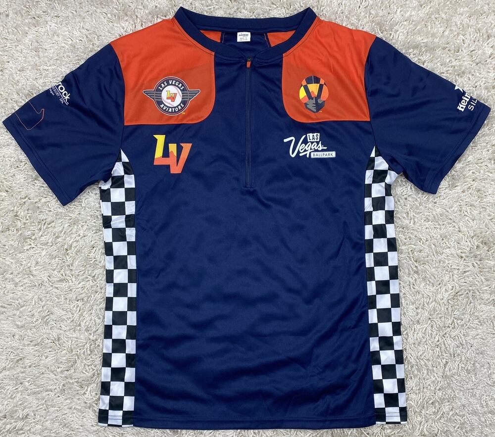 Las Vegas Aviators SGA Promo Jersey Adult XL Checkered Racing #1 Ballpark Milb